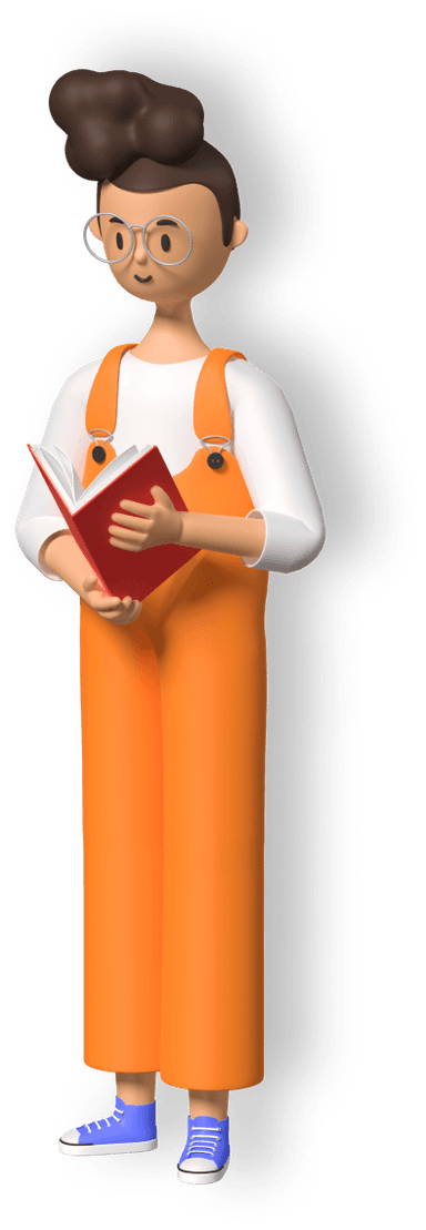girl with book